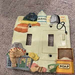 Laundry room double switch plate cover